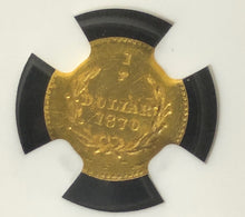 1870 California Fractional Gold BG-1010 50c NGC MS 65